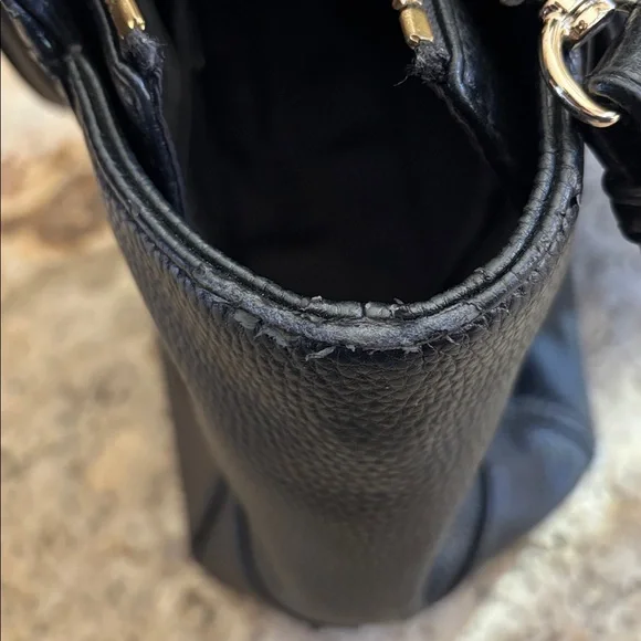 Lanvin Black Crossbody Bag with Gold Accents - Picture 7 of 15